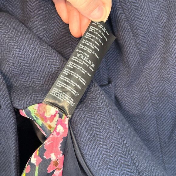 Joules Ellice Jersey Two Button Navy Blazer Size 12 - Picture 7 of 9